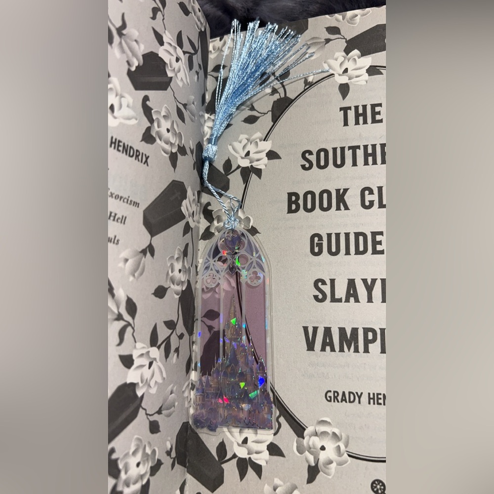 Purple Crystal Bookmark with Tassel